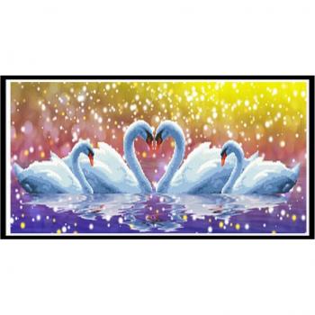 5D Diamond Painting Animal Love Swan Round Diamond Embroidery Mosaic Home Decoration DIY Handmade