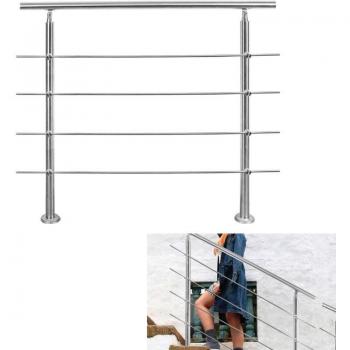 Ringhiera Acciaio Inox Hengda 100 cm – 4 Binari Corrimano per Interno ed Esterno