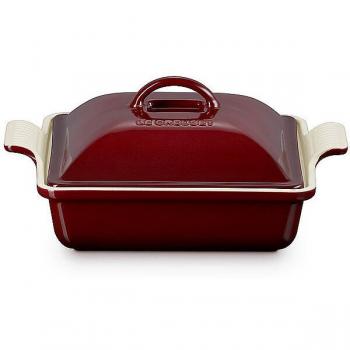 Le Creuset Steinzeug Auflaufform Tradition 1,9l Dunkelrot