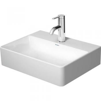 Duravit DuraSquare Lavabo mural 45×35 cm – avec trop-plein, blanc brillant