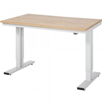 Table de travail électrique adlatus 300, hêtre massif, B 1250 x D 800 x H 720-1120 mm