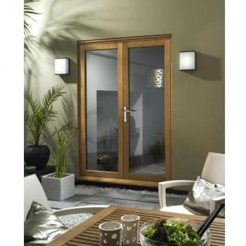 External Fully Finished Pattern 10 Oak Veneer French Doors 1490 x 54mm