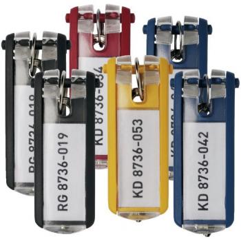 Sleutellabel Durable met ring assorti 6stuks