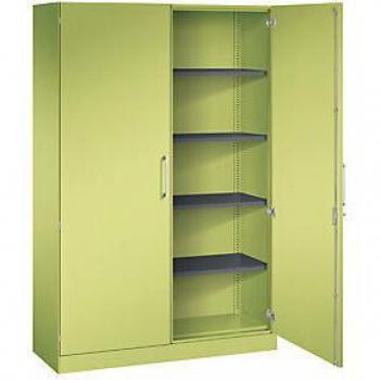 C&P ASISTO Twin Door Storage Cabinet – 1.98m H × 1.20m W – Viridian Green