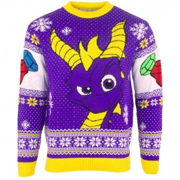 Weihnachtlicher Spyro der Drache Pullover, M (L)