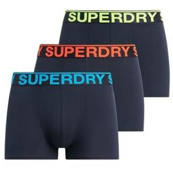 Superdry 3-Pack Eclipse Boxers – Navy/Neon – 2XL