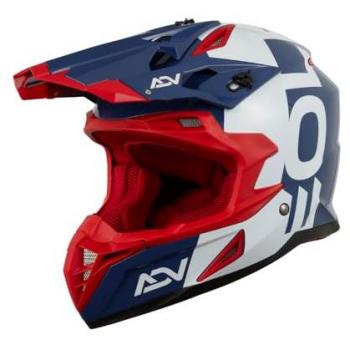 Eole Casque Motocross Rouge/Bleu M