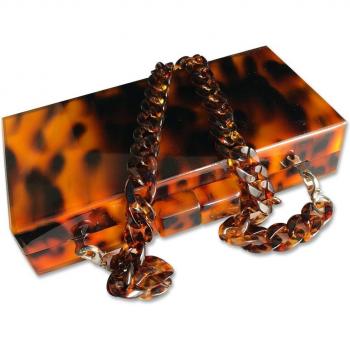 Tortoiseshell Print Evening Bag for Women