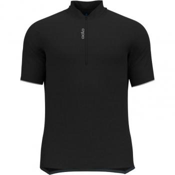 Maglia ciclismo Odlo Essential 1/2 zip uomo nera