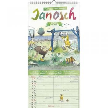 Familien‑Kalender Janosch 2026 – Termin- und Kinder-Timer (Spiralbindung, 22 × 45 cm)