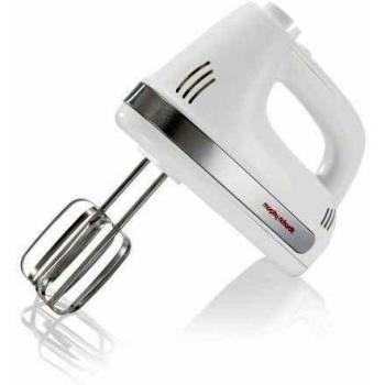Morphy Richards Hand Mixer - White/Silver, 5 Speeds