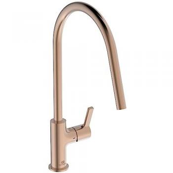Robinet de cuisine Ideal Standard Gusto rond rose