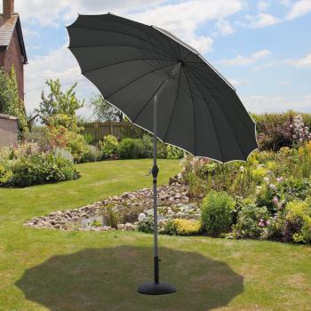 2.7m Shanghai Black Parasol with Crank and Tilt Function