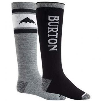 Pack de 2 paires de chaussettes de ski Burton Weekend Midweight pour Homme en True Black, Taille Fabricant M