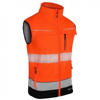 Click Workwear Deltic Hi-Vis Gilet Two-Tone Orange/Black Small