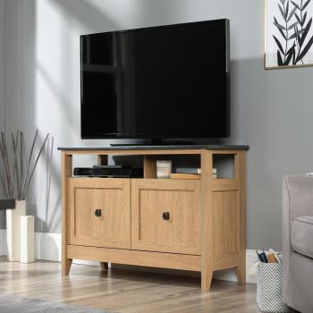 Home Study TV Stand in Dover Oak and Slate Finish