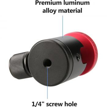 Mini Ball Head with 1/4 Inch Adapter for Camera