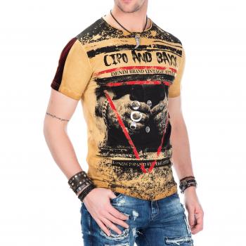 Cipo & Baxx Streetwear Slim Fit Herren-T-Shirt Rundhals