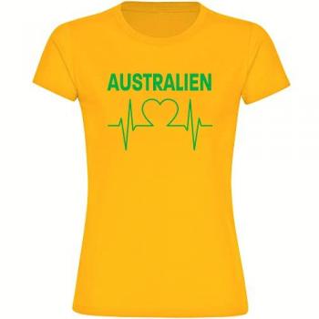Multifanshop T-Shirt Damen Australien - Herzschlag - Frauen
