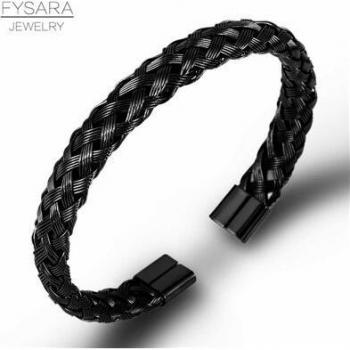Vintage Stainless Steel Cable Wire Twist Bangle