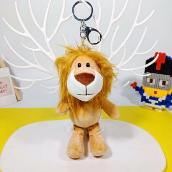 Small Plush Toy Animal Keychain Set - Lion, Elephant, Tiger