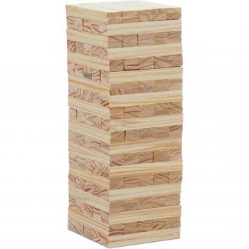 Relaxdays Holz-Stapelspiel Wackelturm