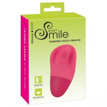 Sweet Smile Thumping Touch Vibrator: Ergonomischer pinker Aufliegevibrator
