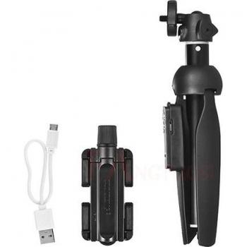 FANGTUOSI faltbarer Bluetooth Selfie-Stick mit Stativ, erweiterbar, kabellose Fernbedienung für Telefon und Action-Kamera