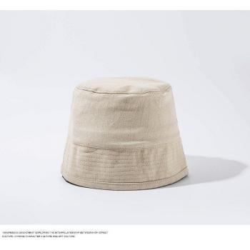 Plain Cotton Linen Girl's Bucket Hat