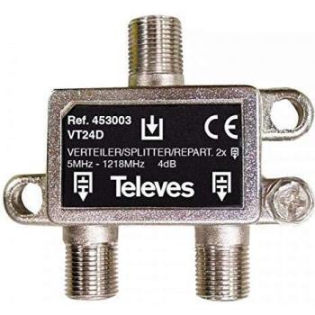 Televes Verteiler 2f. 4dB, 5-1218MHz VT24D