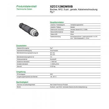 Xzcc 5V Conector Industrial IP67 Montaje Aéreo