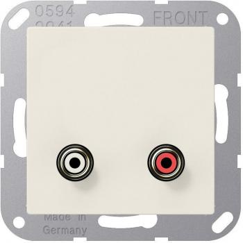 JUNG Multimediadose Cinch Audio MA A 1021 weiß