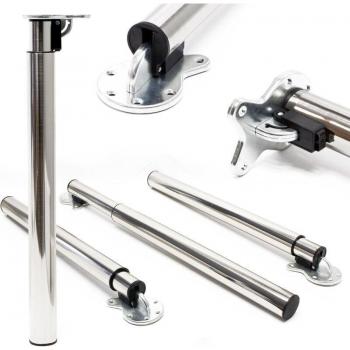 Lot de 4 Pieds de Meubles Réglables en Acier Inoxydable Ø60MM
