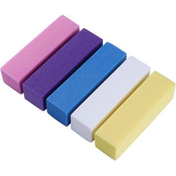 1 Pc Nagel Feile Schleifblock Puffer in Rosa Blau Weiß Quaderform für professionelle Nagelkunst