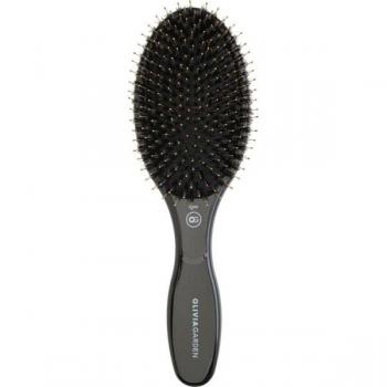 Brosse pneumatique oval Olivia Garden Expert Care en sanglier et nylon noir