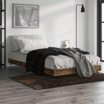 Cama de madera multicapa roble ahumado 90x200 cm