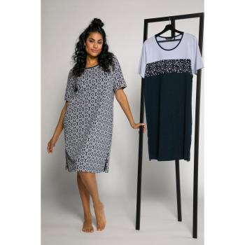 Camicie da notte scollo girocollo mezze maniche blu 56/58 Ulla Popken