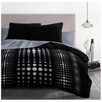 Parure de couette microfibre Noir 240x260 cm - HOME LINGE PASSION