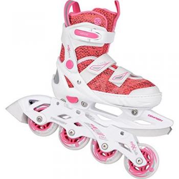 Tempish ZB 41 Kids Inliner‑Schlittschuh Set – 2‑in‑1, verstellbar 37–40, ideal für Kinder