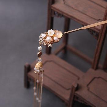 Retro Hanfu Hair Tiara with Tassel