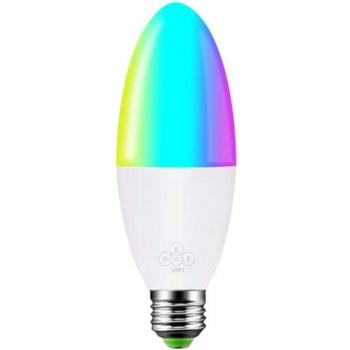 SmartLife Tuya WiFi Smart Bulb RGB LED Candle 6W E14/E10/E27/B22