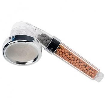 Mango De Ducha Ionico Con Esferas Minerales Tres Funciones Modelo Relax