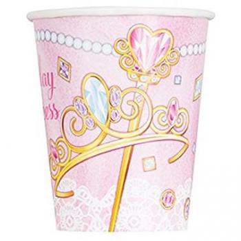 Birthday Princess Disposable Cups (Pack Of 8)
