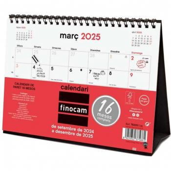CALENDARI (2024-25) FINOCAM CATALAN 16 MESES NEUTRO SOBRETAULA M/V S 210X150