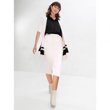 Cardigan Inspirationen – Kurzarm, beige/Champagner, 55% Baumwolle, 45% Viskose