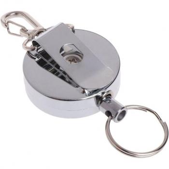 Llavero de Pesca Zinger con Retráctil en Metal Completo, Cable de Acero 62KF