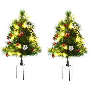 HOMCOM Künstlicher Weihnachtsbaum Weihnachtsbaum, Kiefer, 33 x 75 cm (BxH), grün