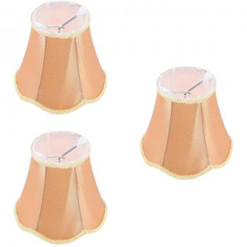 3-Piece Simple Wave Bottom Fabric Ceiling Light Shade Set
