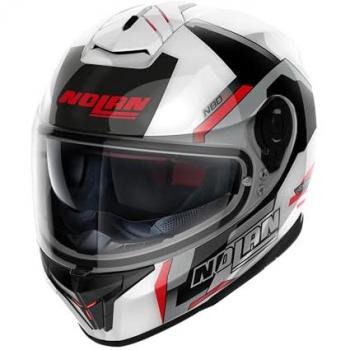 Nolan N80-8 Wanted N-Com Casque Noir Gris Blanc taille : S