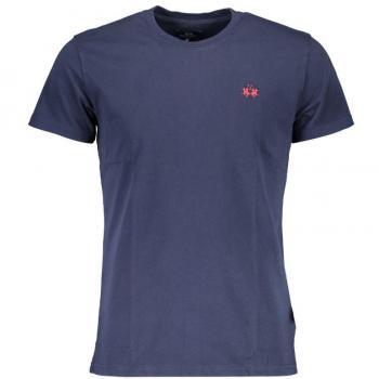 La Martina Men's Blue Cotton T-Shirt - XL